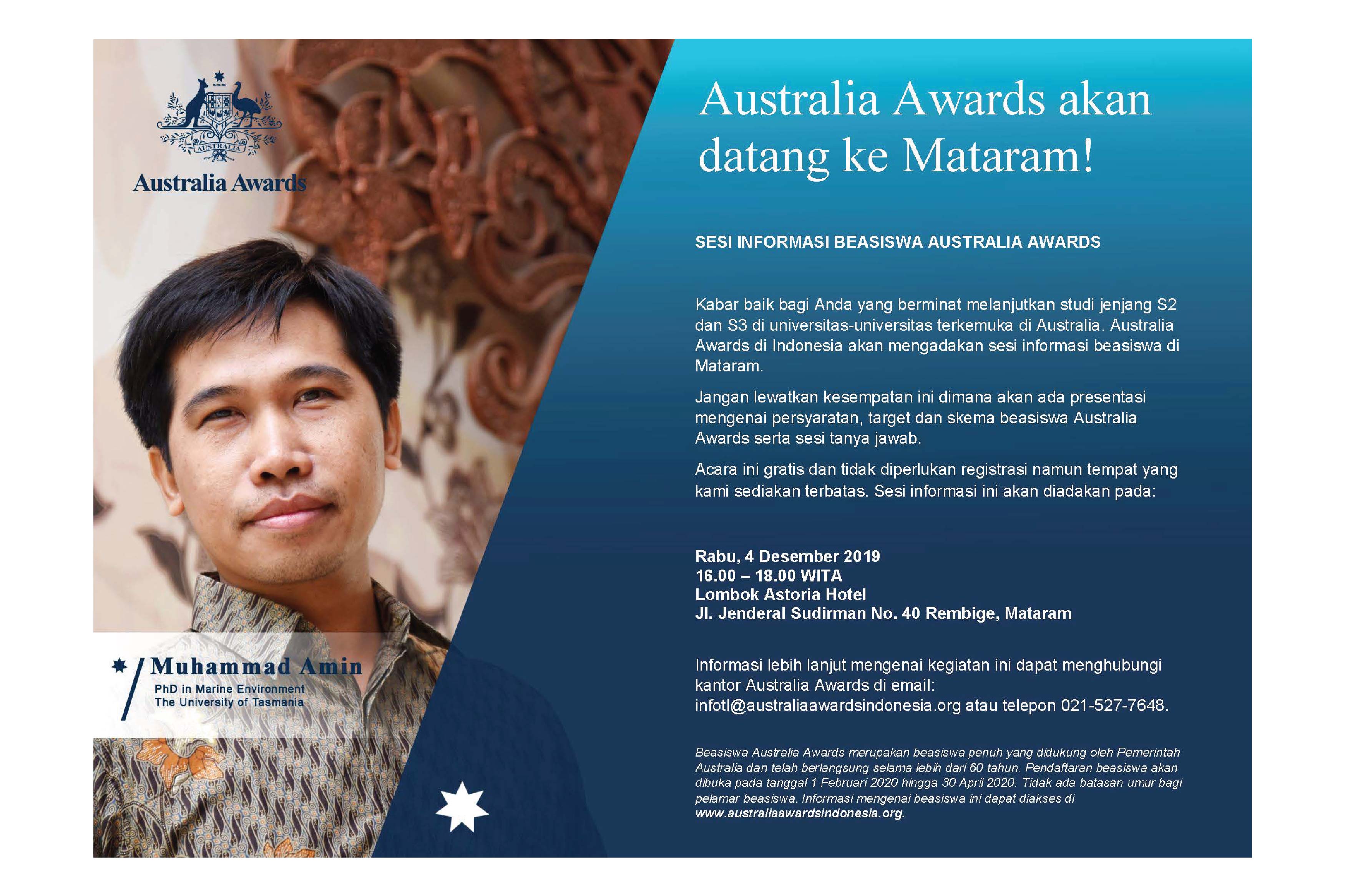 Australia Awards Postgraduate Scholarships Info Session in Mataram